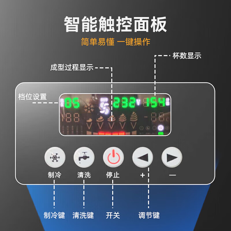 麥大廚升級款單頭臺式冰淇淋機1.5KW