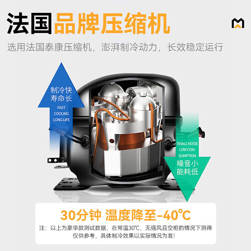 麥大廚標準款3盤-45℃單門風冷速凍柜800W
